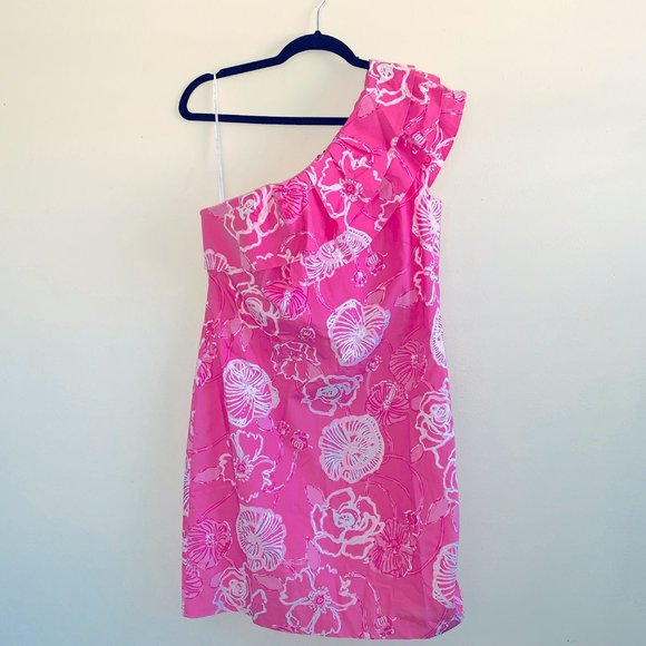 Lilly Pulitzer Dresses & Skirts - Lilly Pulitzer Sandra Hotty Pink Dahlia Dress Sz 8